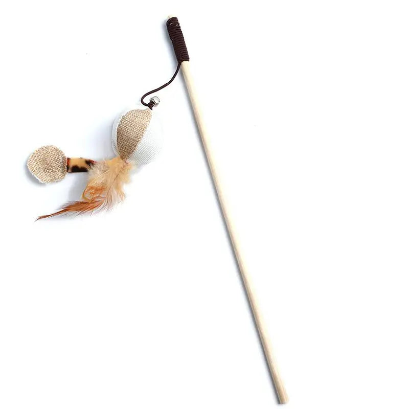 Bâton en Bois - Plumes & Souris - LePetitChat