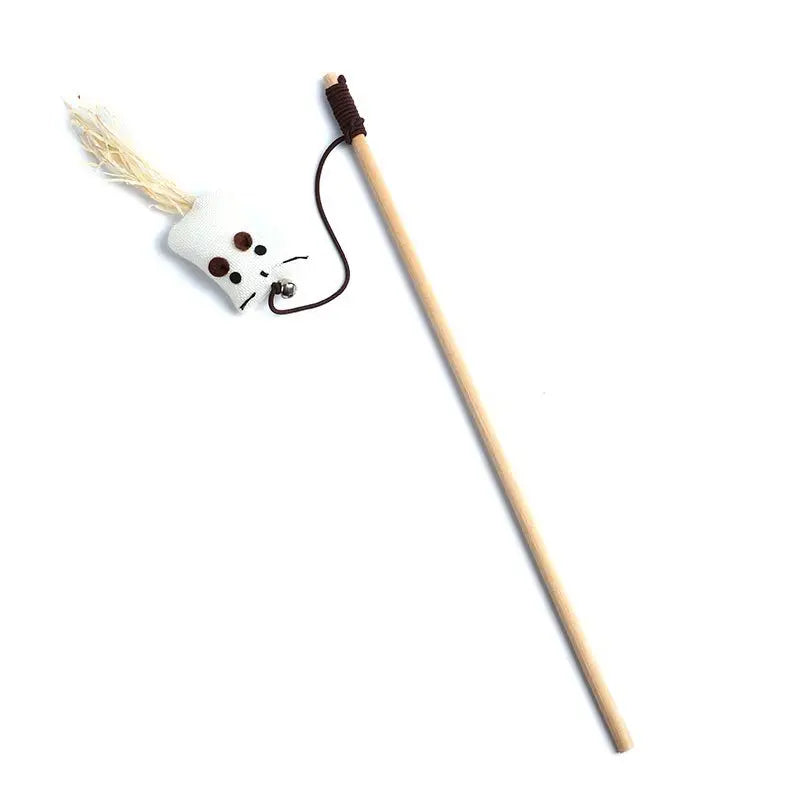 Bâton en Bois - Plumes & Souris - LePetitChat