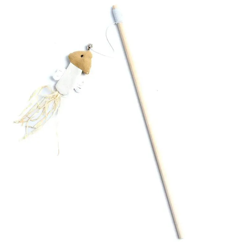 Bâton en Bois - Plumes & Souris - LePetitChat