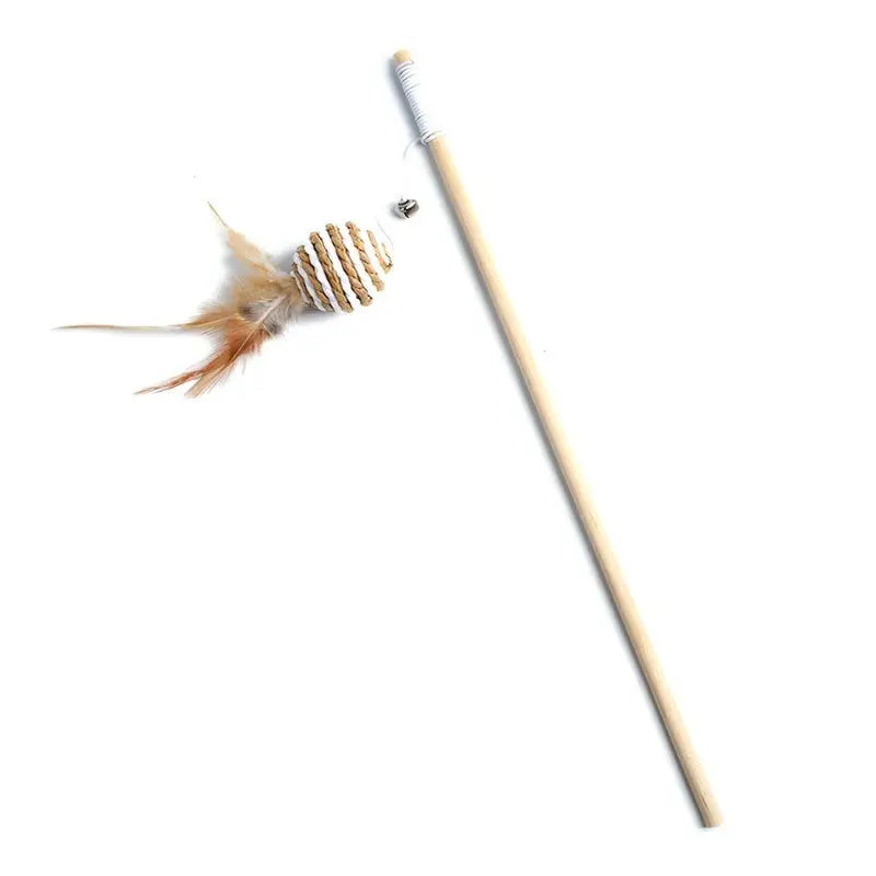 Bâton en Bois - Plumes & Souris - LePetitChat